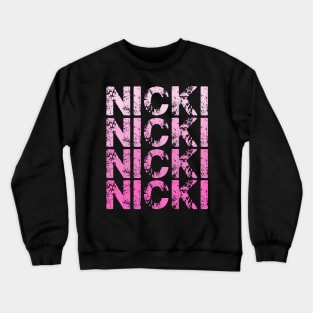 Personalized Name Nicki I Love Nicki Vintage Crewneck Sweatshirt